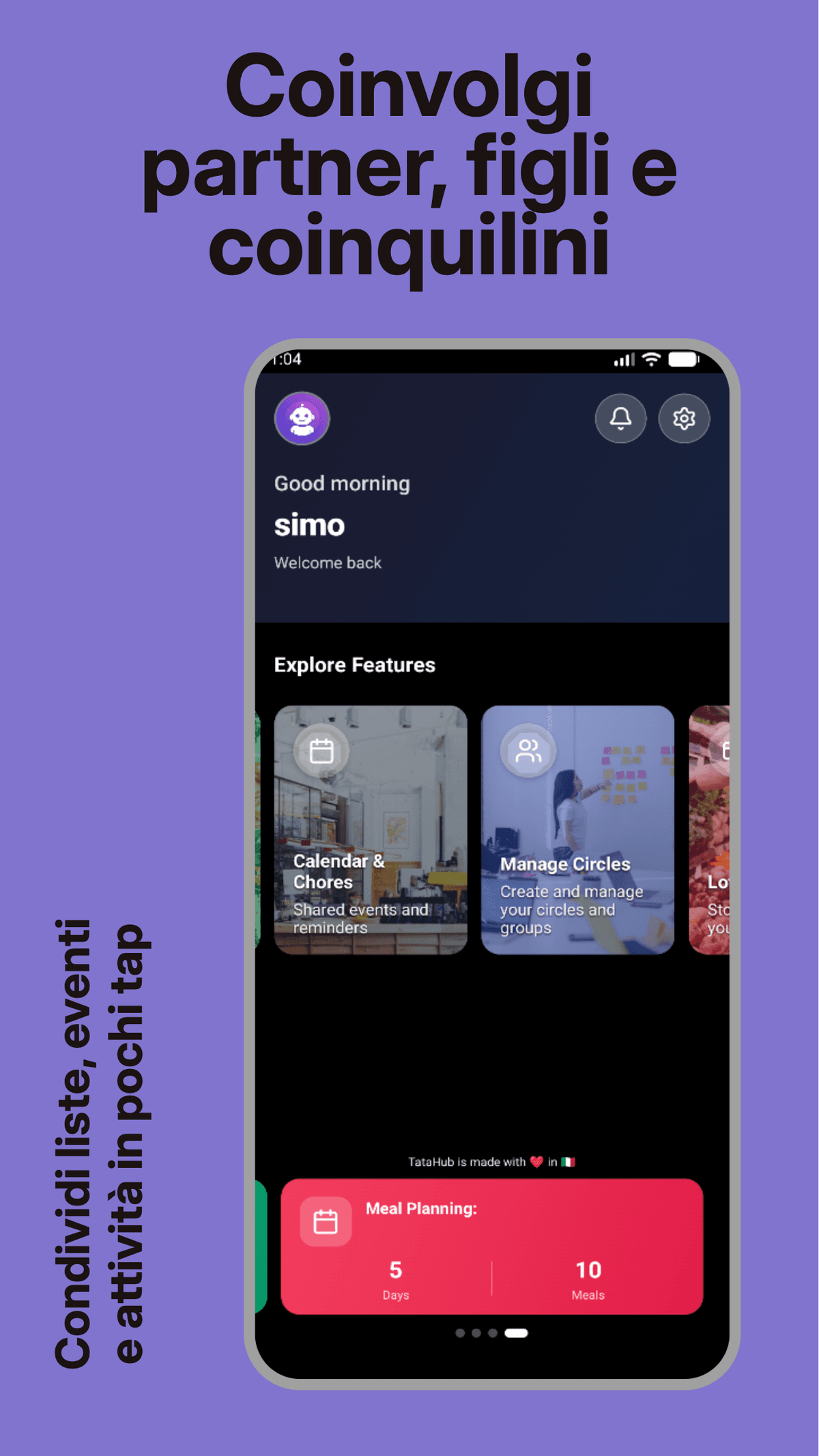 Personalizzazione e Ricette